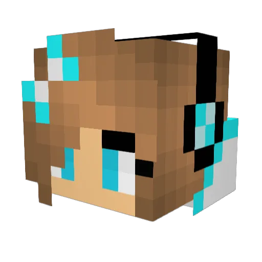 RUBYgoooBY Minecraft avatar head, 3D render