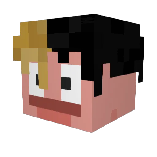RUBready Minecraft avatar head, 3D render