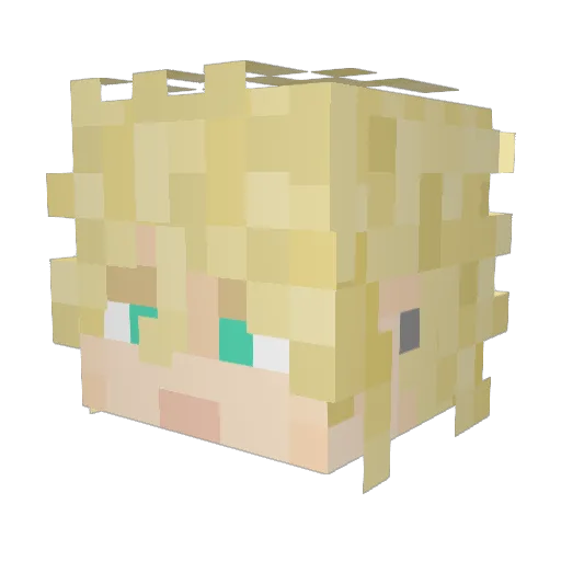 RUCHIYOTO Minecraft avatar head, 3D render