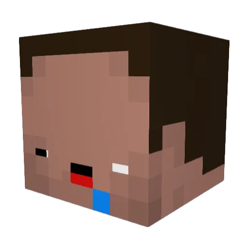 RUDQO Minecraft avatar head, 3D render