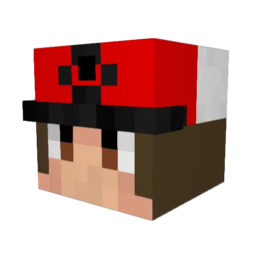 RUJAFAI Minecraft avatar head, 3D render
