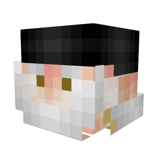RUKEEPCHOPIN Minecraft avatar head, 3D render