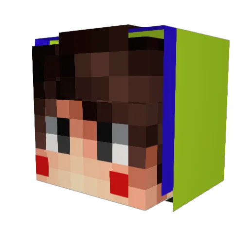 RUKIA12345 Minecraft avatar head, 3D render