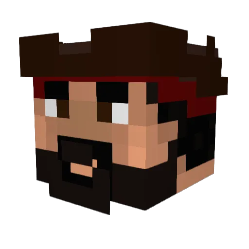 RUNNER013 Minecraft avatar head, 3D render