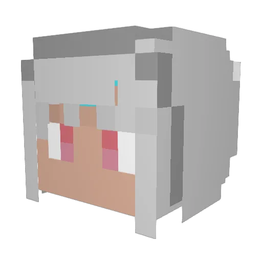 RUN_MELOS Minecraft avatar head, 3D render
