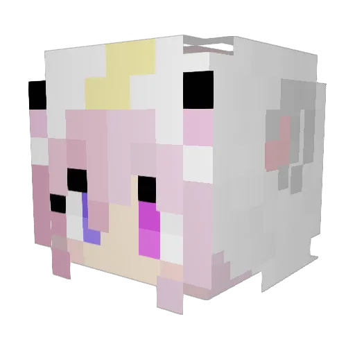 RUNdesu Minecraft avatar head, 3D render