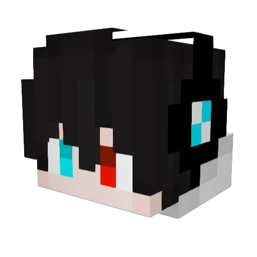 RUOYOUXI Minecraft avatar head, 3D render