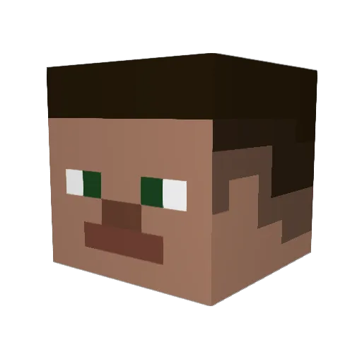 RUPzz Minecraft avatar head, 3D render