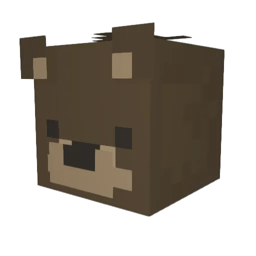RUSD3N Minecraft avatar head, 3D render