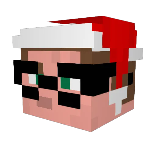 RUSHTON_19 Minecraft avatar head, 3D render