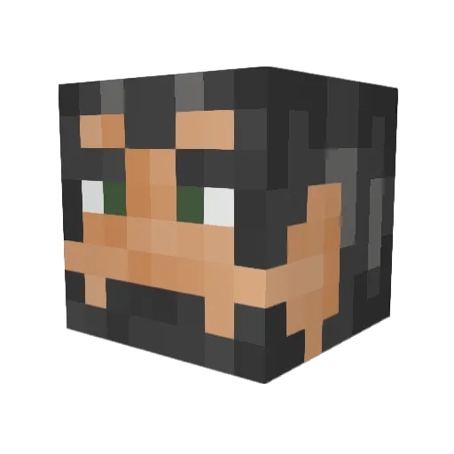 RUSS219 Minecraft avatar head, 3D render