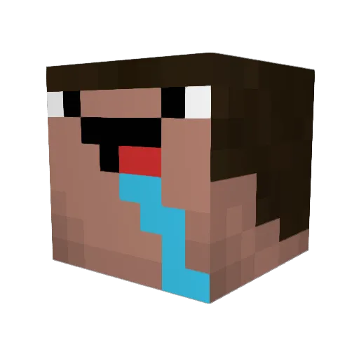 RUST33Y Minecraft avatar head, 3D render