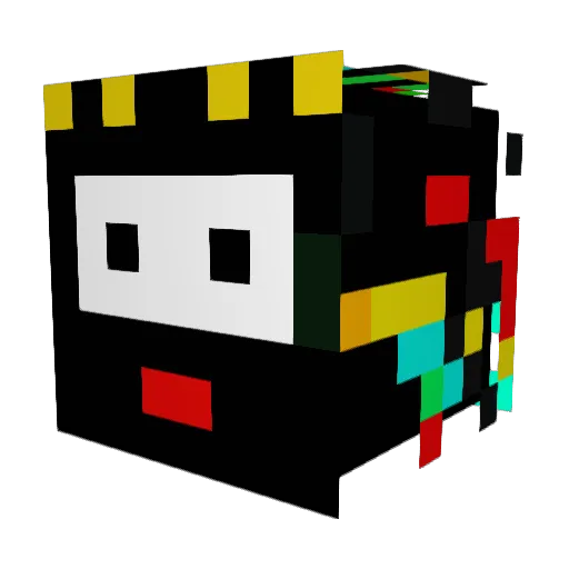 RUSTHDXx Minecraft avatar head, 3D render