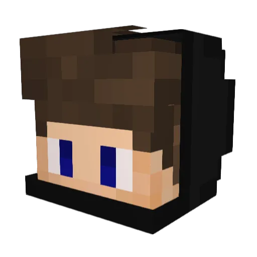 RUSTLORD_ Minecraft avatar head, 3D render