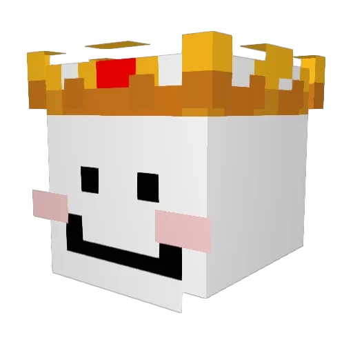 RUW3T Minecraft avatar head, 3D render