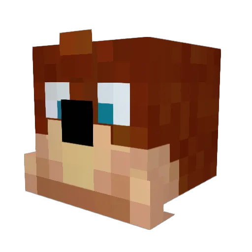 RUXT0N Minecraft avatar head, 3D render