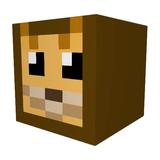RUrobz Minecraft avatar head, 3D render