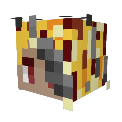 RUstyLYdz Minecraft avatar head, 3D render