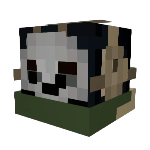 RVC_SCP Minecraft avatar head, 3D render