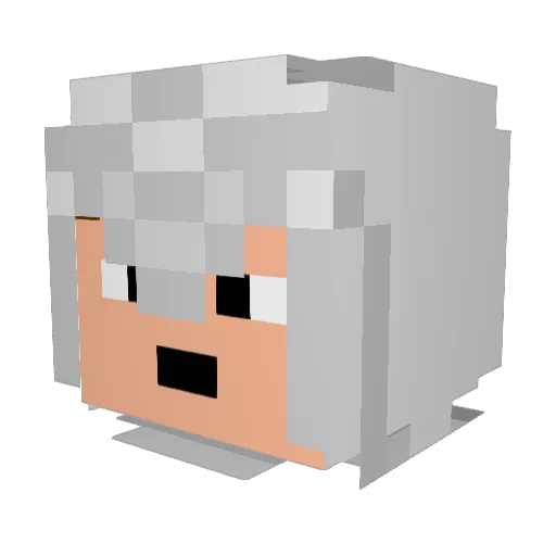 RVD007 Minecraft avatar head, 3D render