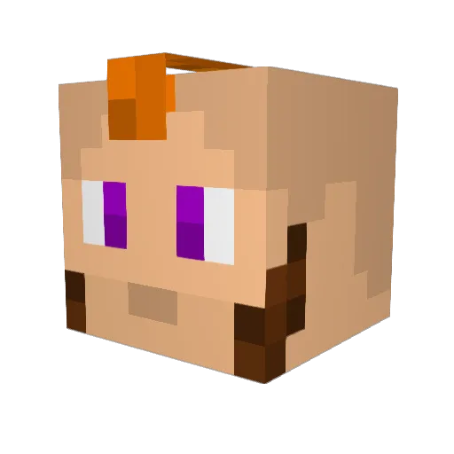 RVDI Minecraft avatar head, 3D render