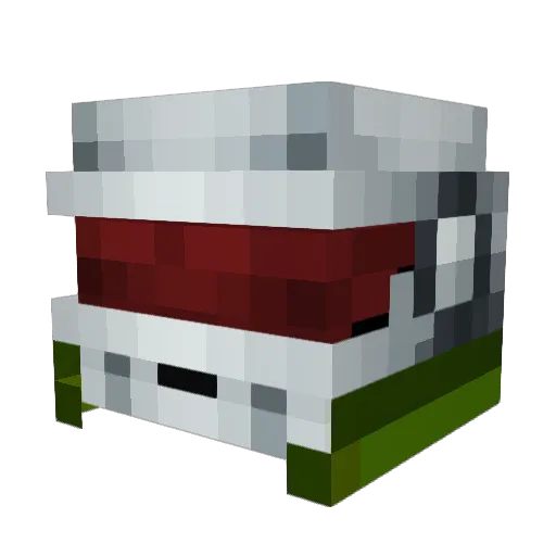 RVII Minecraft avatar head, 3D render
