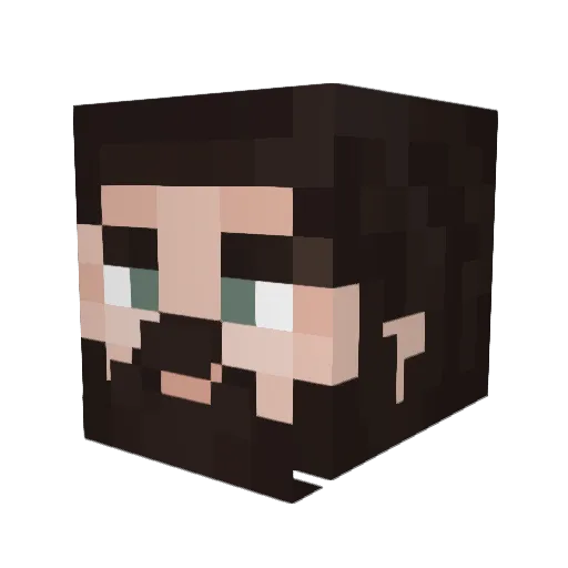 RVNMalichai Minecraft avatar head, 3D render