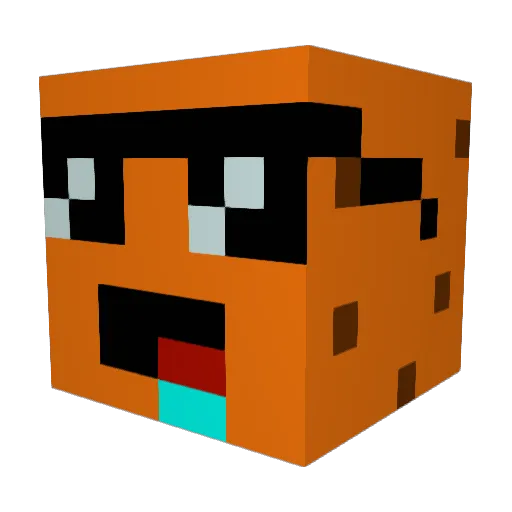 RVR06 Minecraft avatar head, 3D render
