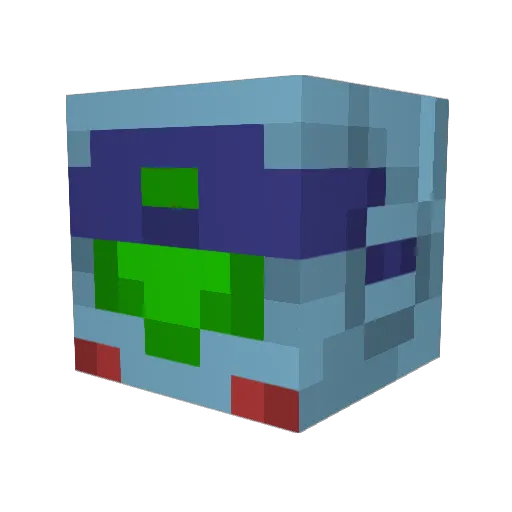 RVR_42 Minecraft avatar head, 3D render