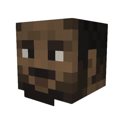 RV_01 Minecraft avatar head, 3D render
