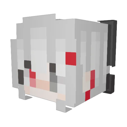 RW0513 Minecraft avatar head, 3D render