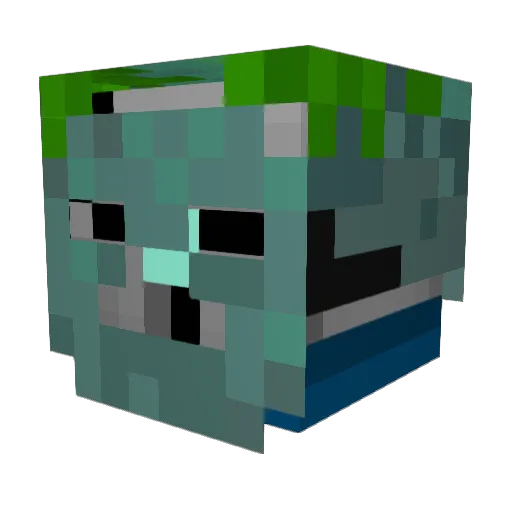 RWLXXII Minecraft avatar head, 3D render