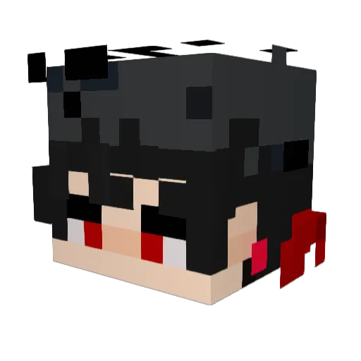 RW_Yuri Minecraft avatar head, 3D render