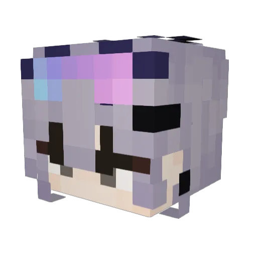 RWaffless Minecraft avatar head, 3D render