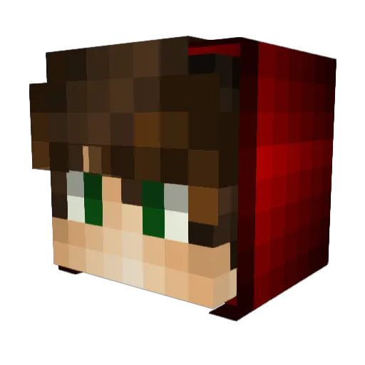 RXFXE7 Minecraft avatar head, 3D render