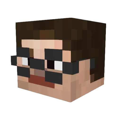 RXMaverick Minecraft avatar head, 3D render