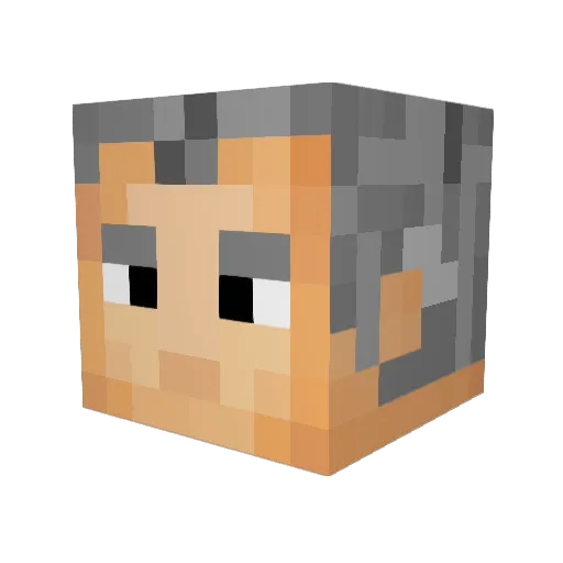 RXR05 Minecraft avatar head, 3D render