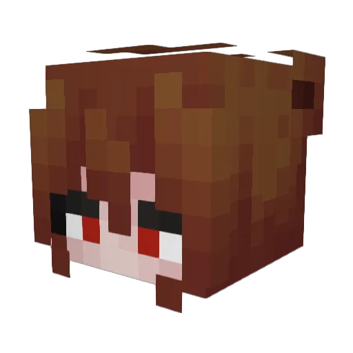 RXRUN Minecraft avatar head, 3D render