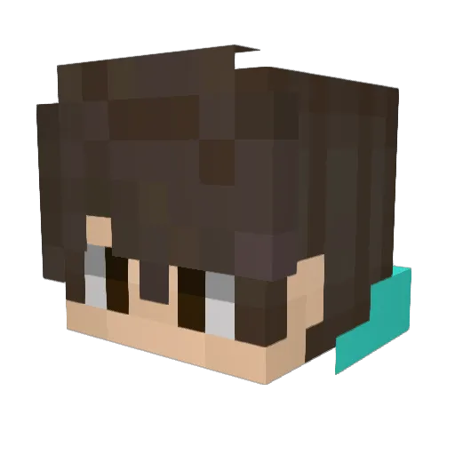 RXVERSO Minecraft avatar head, 3D render