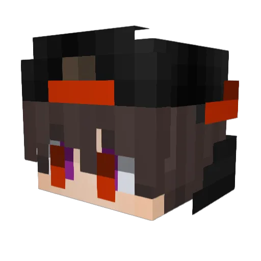 RXkao19101 Minecraft avatar head, 3D render