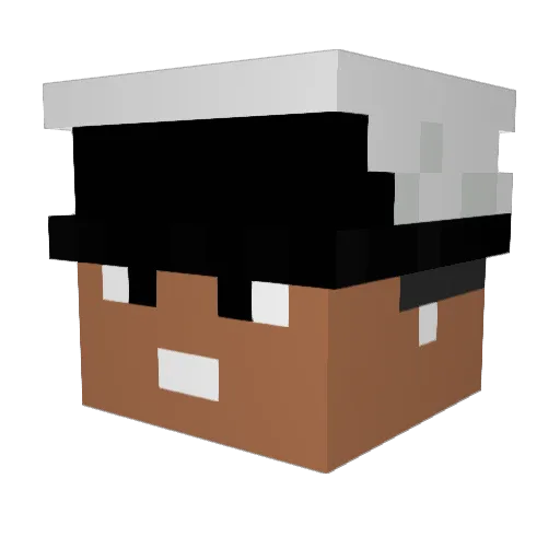 RYANZNIN Minecraft avatar head, 3D render
