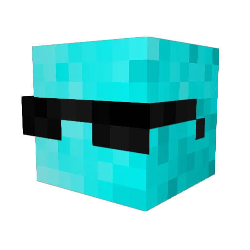 RYD_R Minecraft avatar head, 3D render