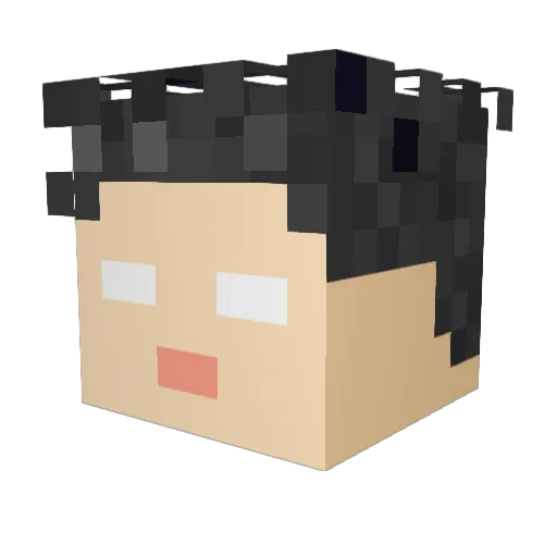 RYE_K Minecraft avatar head, 3D render