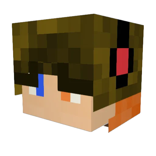 RYGG88 Minecraft avatar head, 3D render