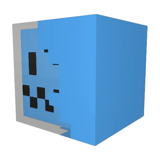 RYNXX_RAX Minecraft avatar head, 3D render