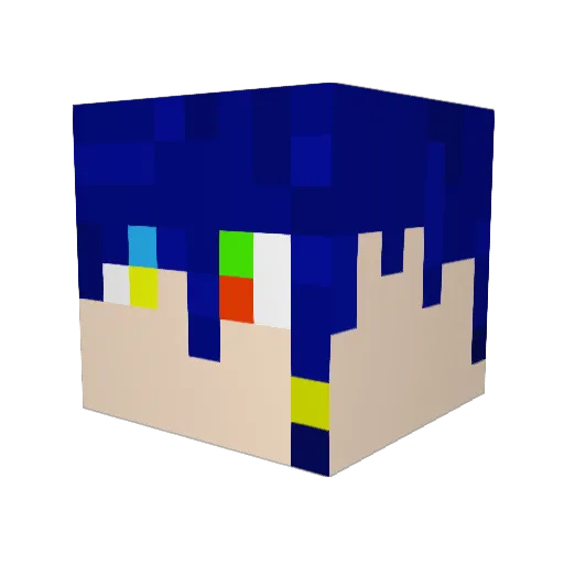RYOMA1115 Minecraft avatar head, 3D render