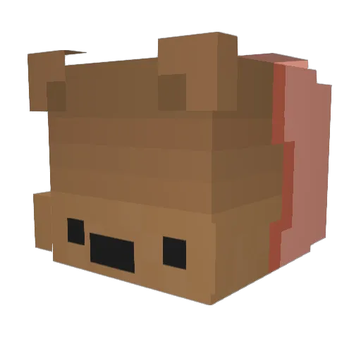 RYOMing Minecraft avatar head, 3D render