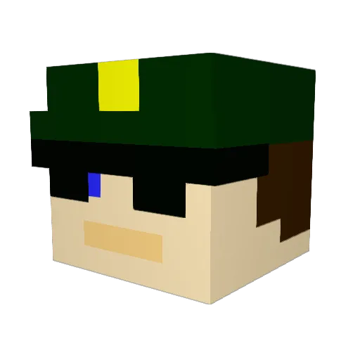 RYTELL14 Minecraft avatar head, 3D render