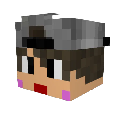 RYUICHIP Minecraft avatar head, 3D render