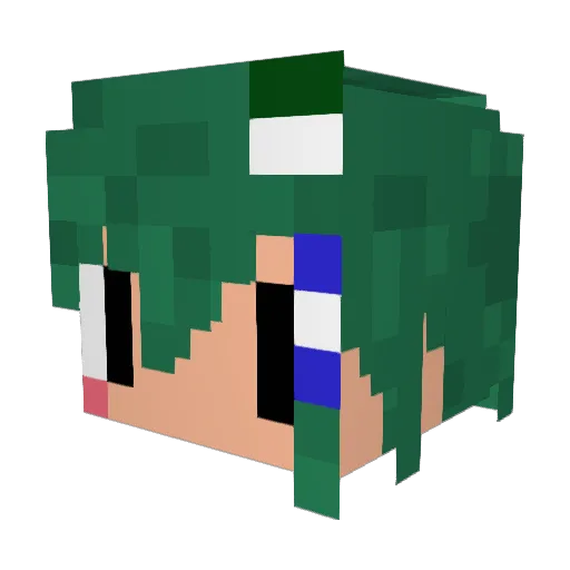 RYUSEI95 Minecraft avatar head, 3D render